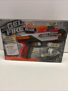 Nerf Pro GelFIRE Red, White, Black and Orange Gel Blaster with Eyewear